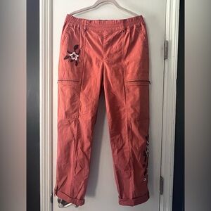 Soft Surroundings Terracotta Pants with Textured Detail